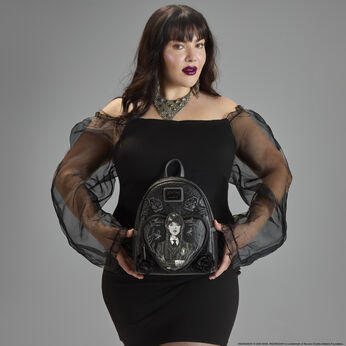 Wednesday Black Roses Mini Backpack LFlifestyle1 Wednesday Black Roses Mini Backpack, Image 2